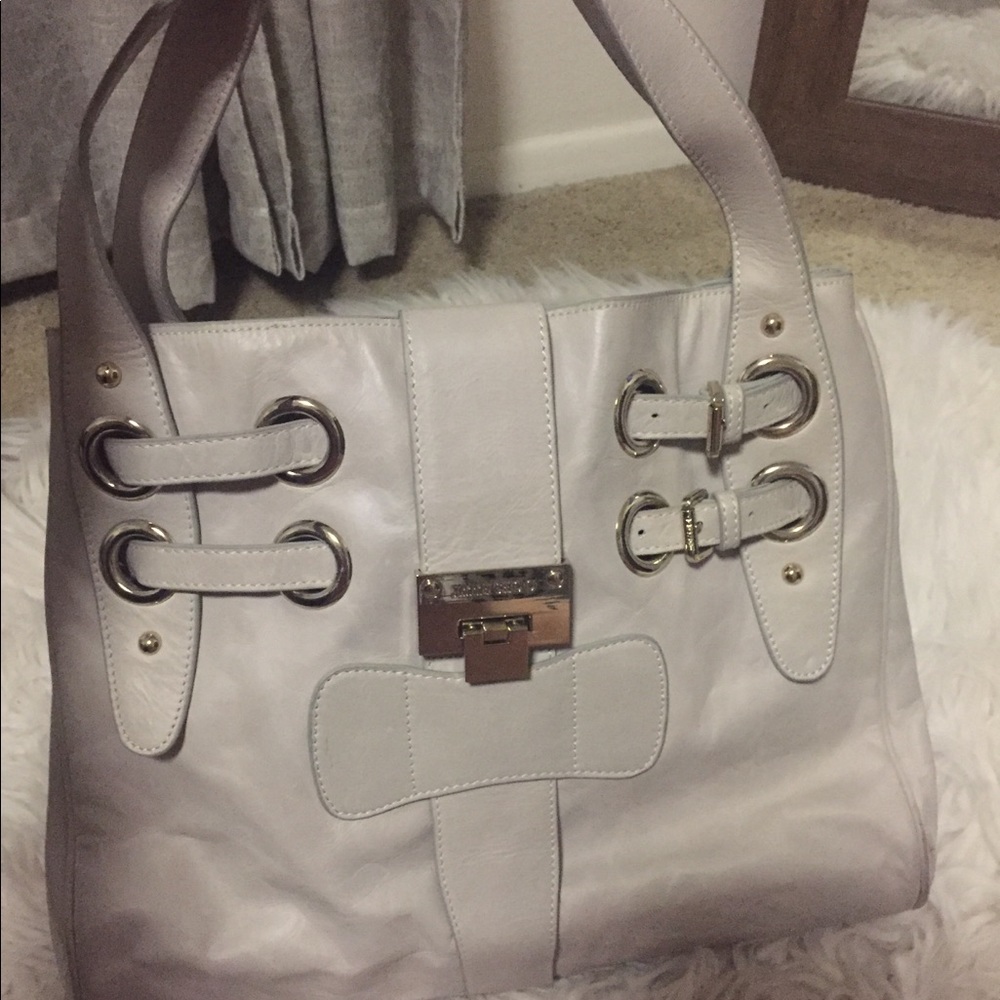 Gray/Silver JIMMY CHOO hand bag